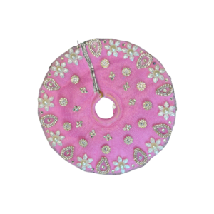 Premium Pink Crystal Work Laddu Gopal Designer Ghagra Poshak