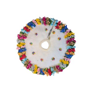 White Floral Heavy Work Laddu Gopal Dress